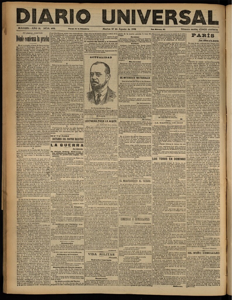 Miniatura de Diario Universal del 23 de agosto de 1904, edición de noche