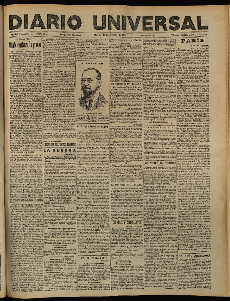 Miniatura de Diario Universal del 23 de agosto de 1904, edición de tarde