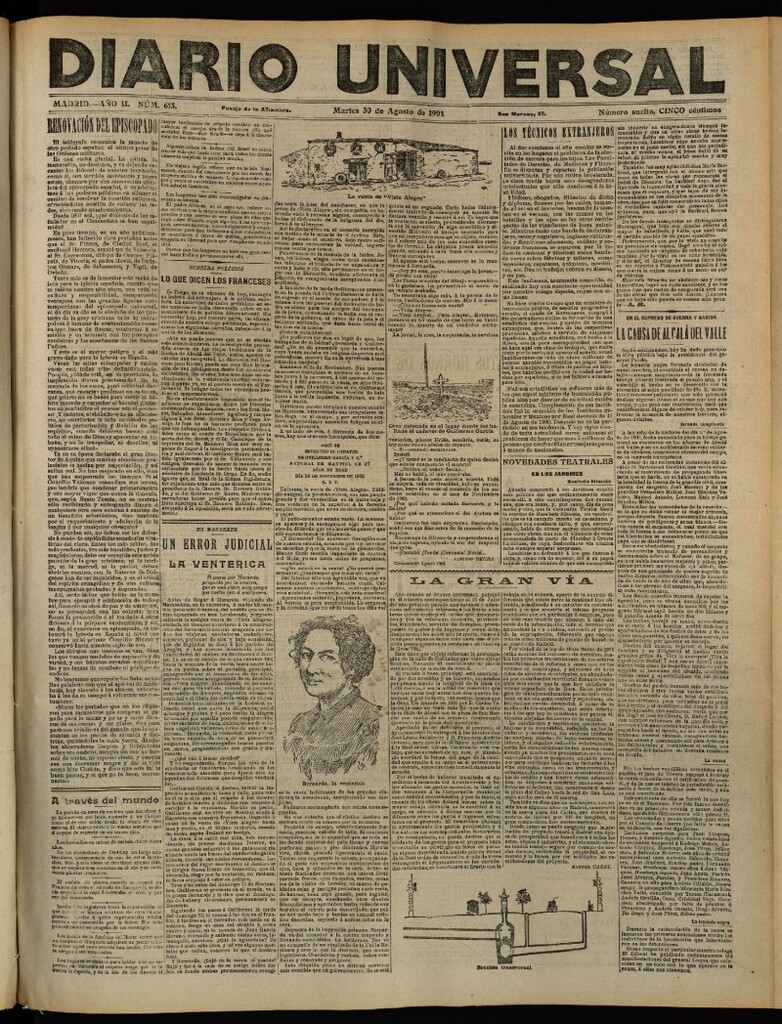 Miniatura de Diario Universal del 30 de agosto de 1904, edición de tarde