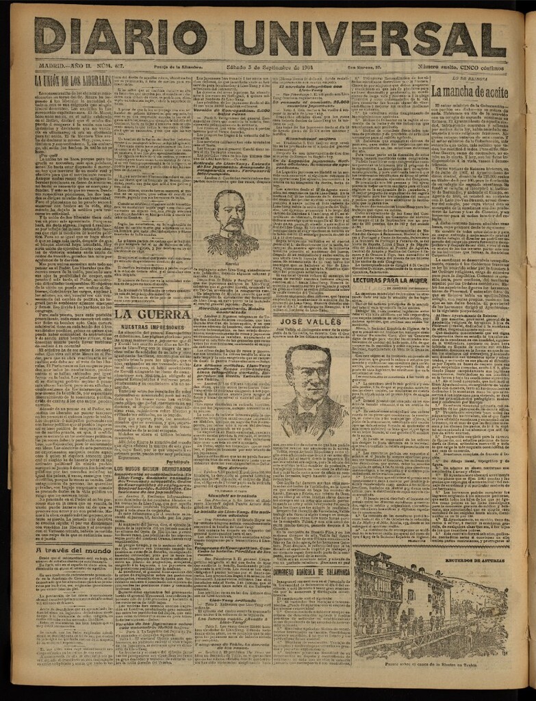 Miniatura de Diario Universal del 3 de septiembre de 1904, edición de noche