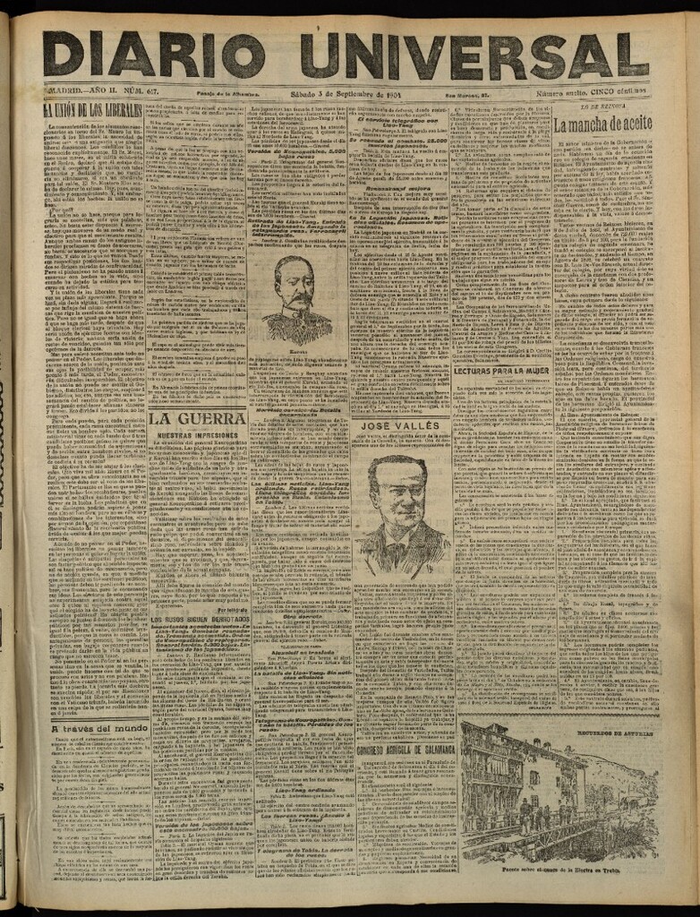 Miniatura de Diario Universal del 3 de septiembre de 1904, edición de tarde