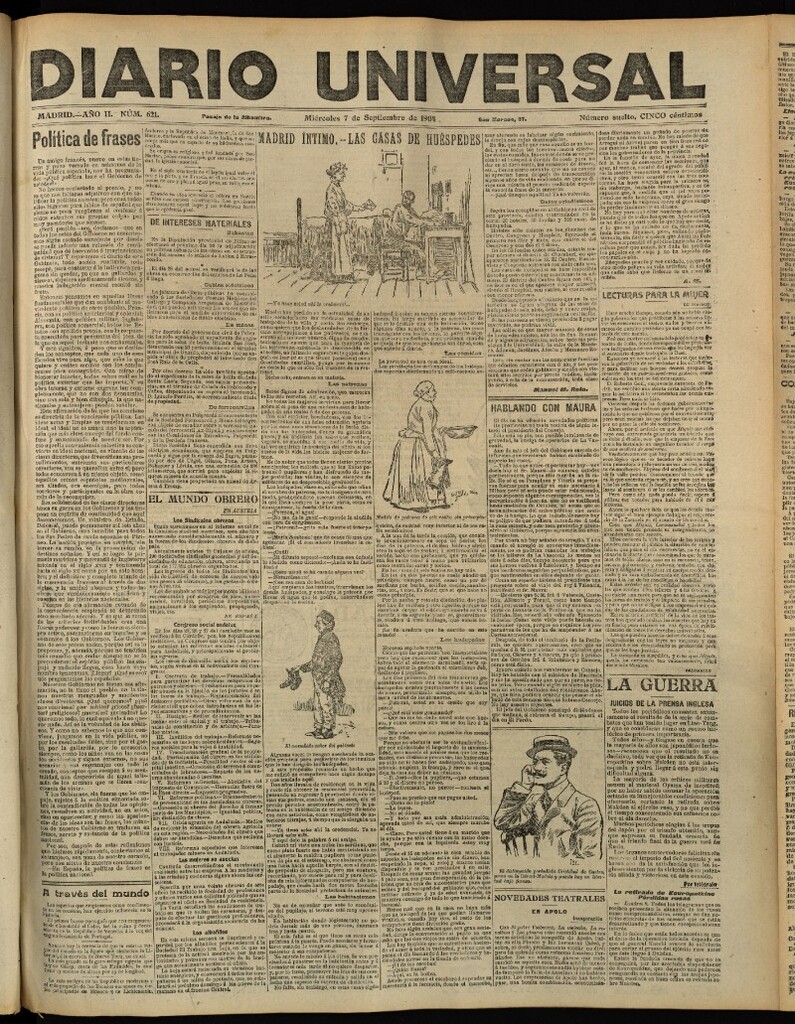 Miniatura de Diario Universal del 7 de septiembre de 1904, edición de tarde