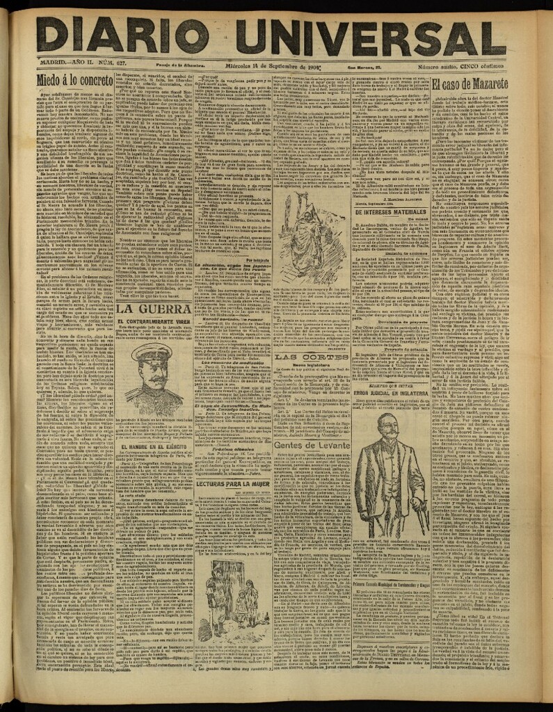 Miniatura de Diario Universal del 14 de septiembre de 1904, edición de tarde