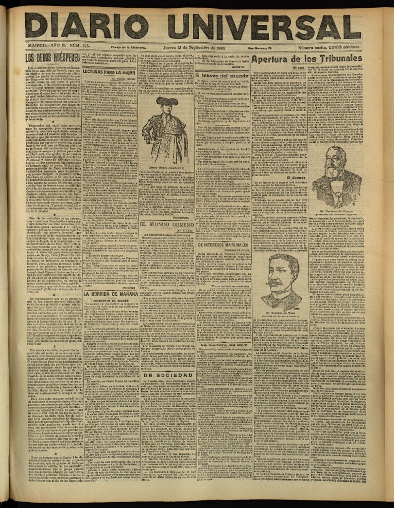 Miniatura de Diario Universal del 15 de septiembre de 1904, edición de tarde