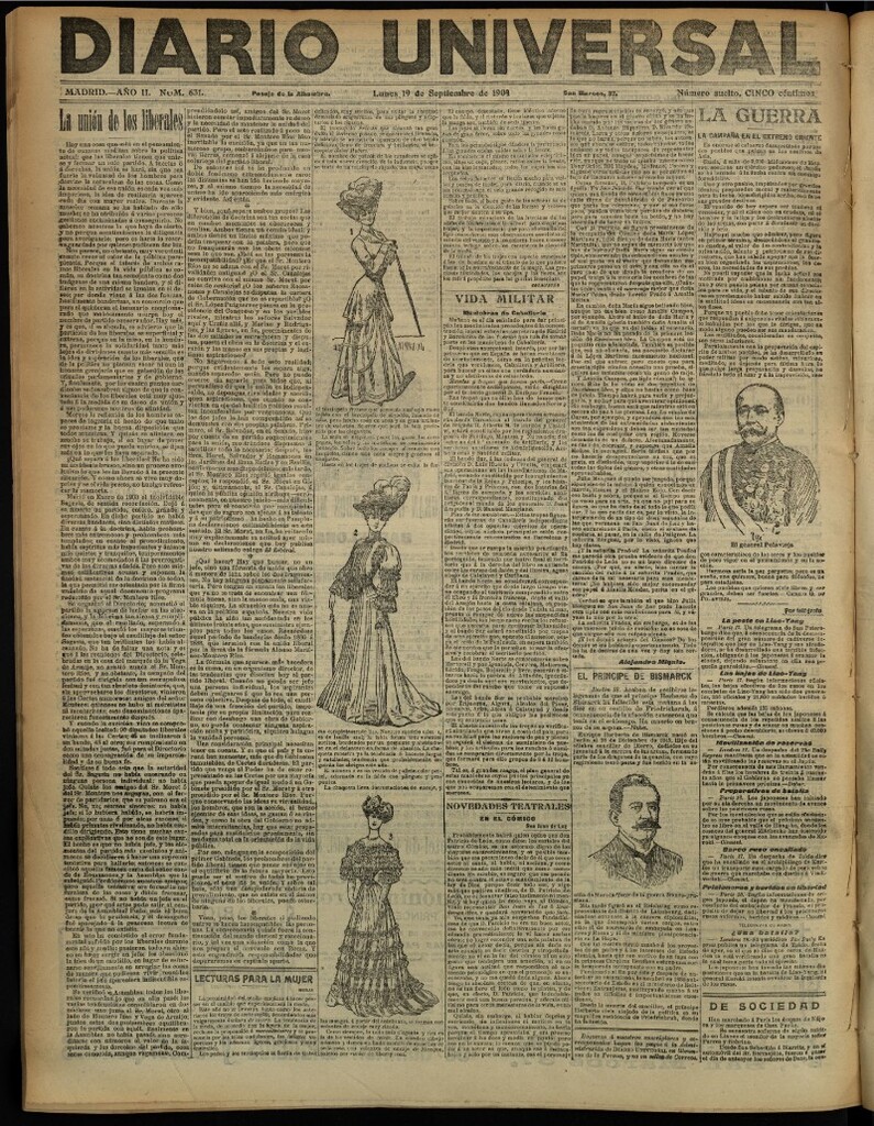 Miniatura de Diario Universal del 19 de septiembre de 1904, edición de noche