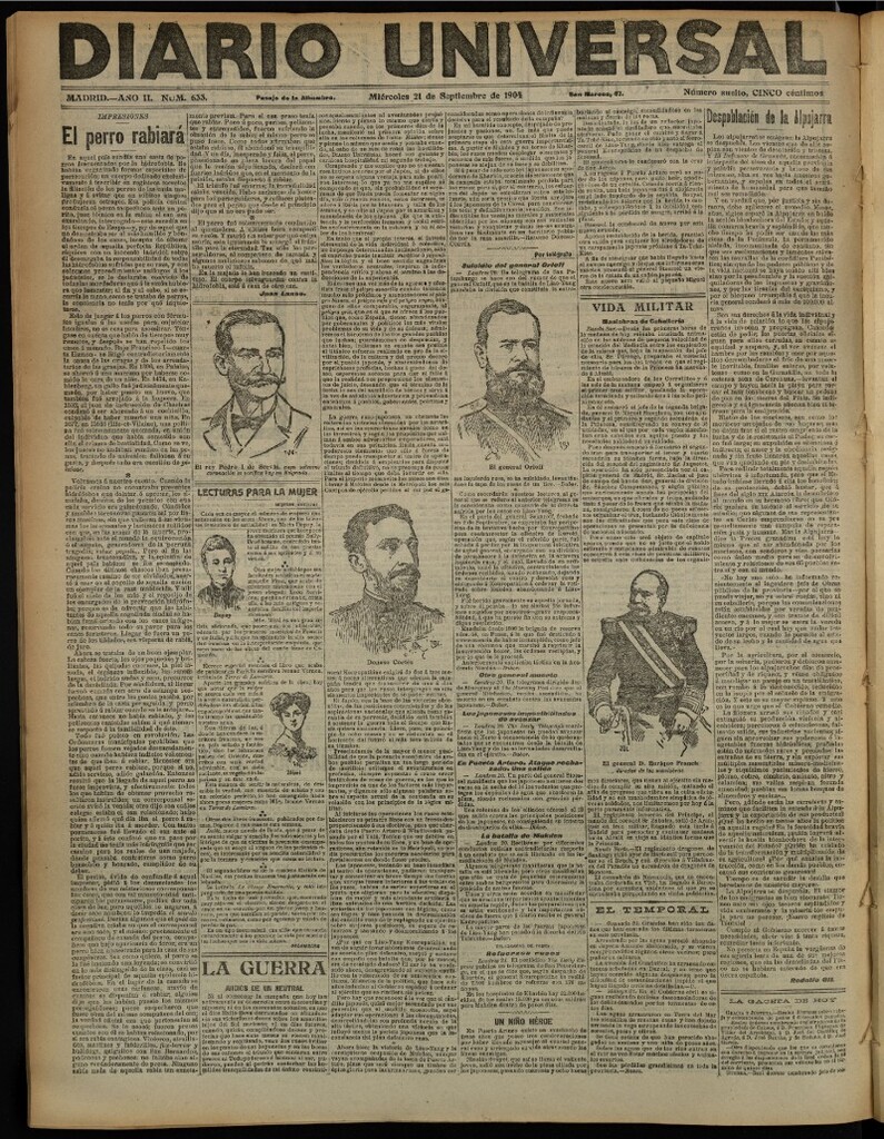 Miniatura de Diario Universal del 21 de septiembre de 1904, edición de noche