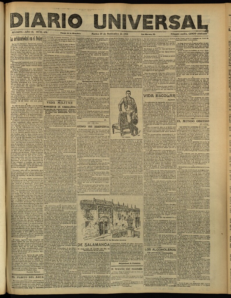 Miniatura de Diario Universal del 27 de septiembre de 1904, edición de tarde