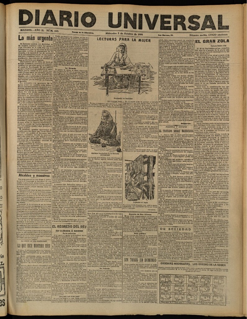 Miniatura de Diario Universal del 5 de octubre de 1904, edición de tarde