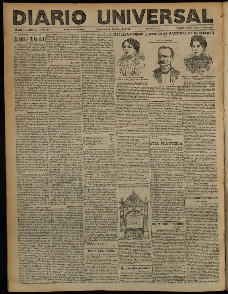 Miniatura de Diario Universal del 7 de octubre de 1904, edición de noche