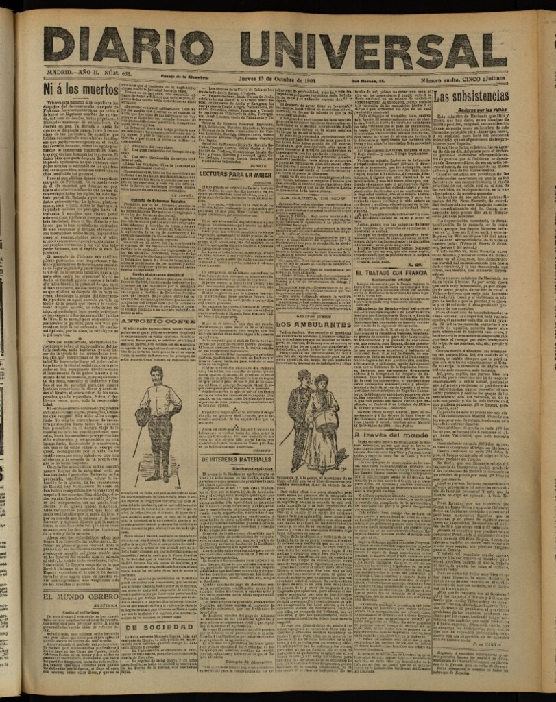 Miniatura de Diario Universal del 13 de octubre de 1904, edición de tarde