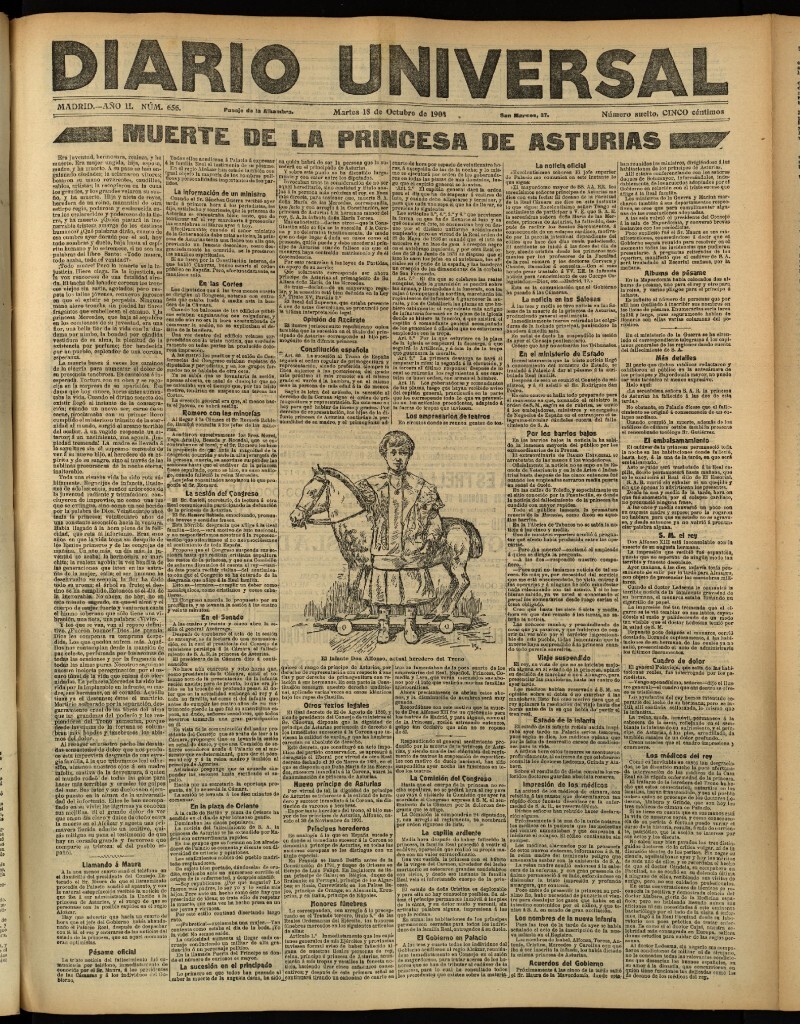 Miniatura de Diario Universal del 18 de octubre de 1904, edición de tarde