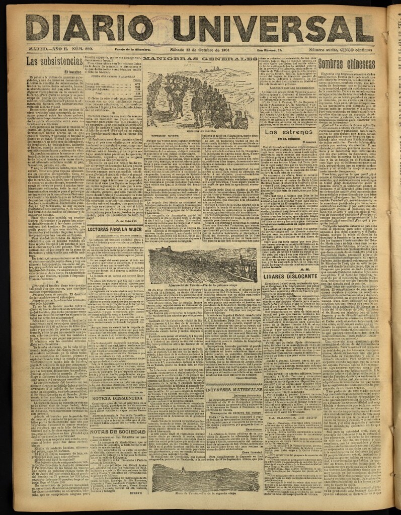 Miniatura de Diario Universal del 22 de octubre de 1904, edición de noche