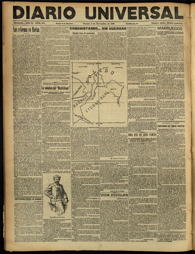 Miniatura de Diario Universal del 4 de noviembre de 1904, edición de noche