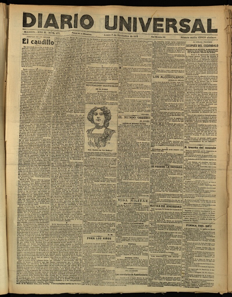 Miniatura de Diario Universal del 7 de noviembre de 1904, edición de tarde