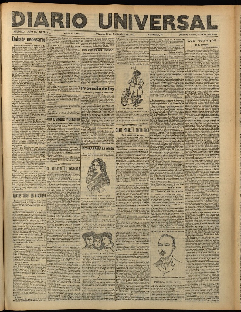 Miniatura de Diario Universal del 11 de noviembre de 1904, edición de tarde