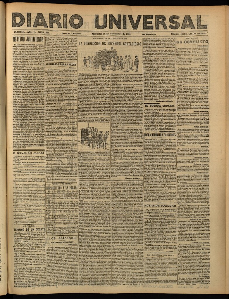 Miniatura de Diario Universal del 16 de noviembre de 1904, edición de tarde