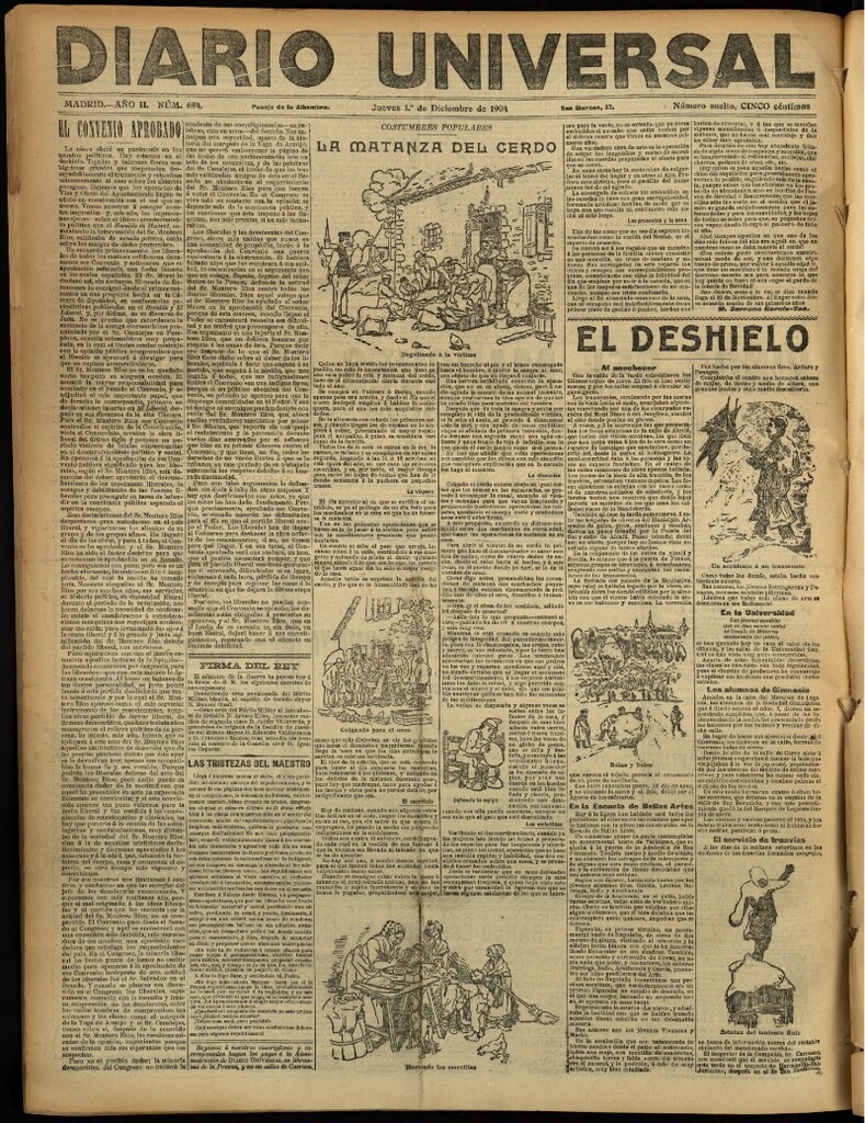 Miniatura de Diario Universal del 1 de diciembre de 1904, edición de noche