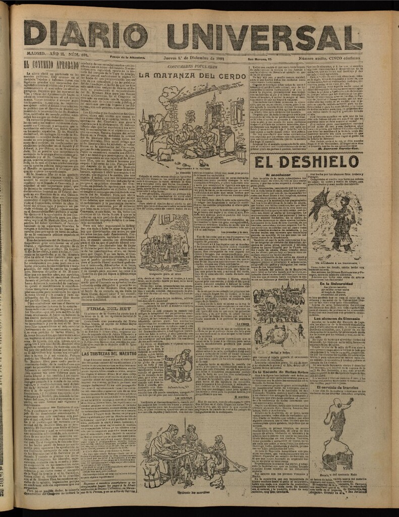Miniatura de Diario Universal del 1 de diciembre de 1904, edición de tarde