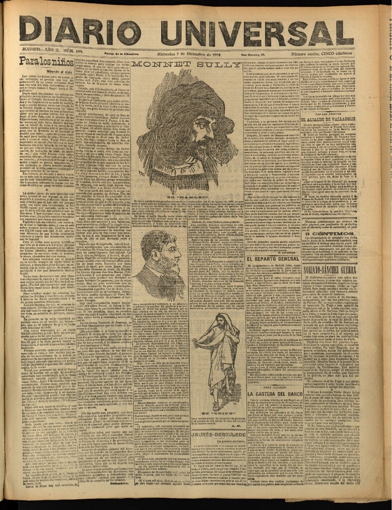 Miniatura de Diario Universal del 7 de diciembre de 1904, edición de tarde