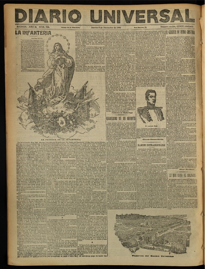 Miniatura de Diario Universal del 8 de diciembre de 1904, edición de noche