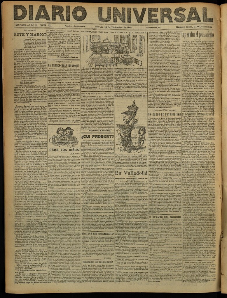 Miniatura de Diario Universal del 10 de diciembre de 1904, edición de noche