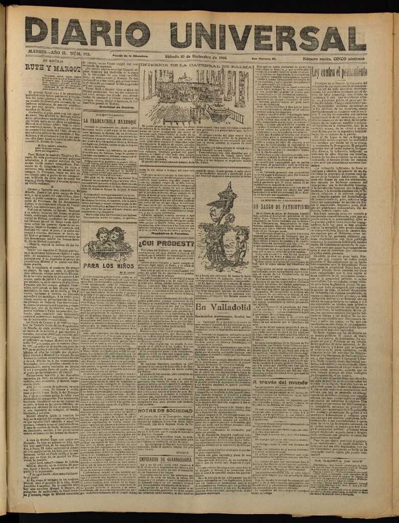 Miniatura de Diario Universal del 10 de diciembre de 1904, edición de tarde