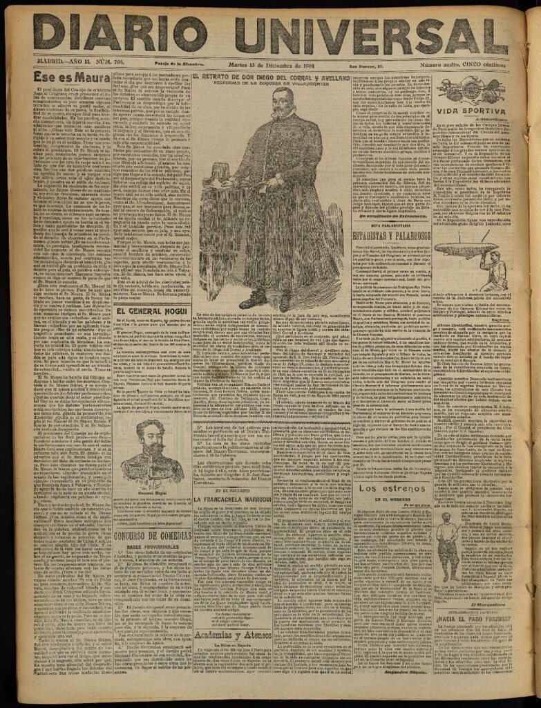 Miniatura de Diario Universal del 13 de diciembre de 1904, edición de noche