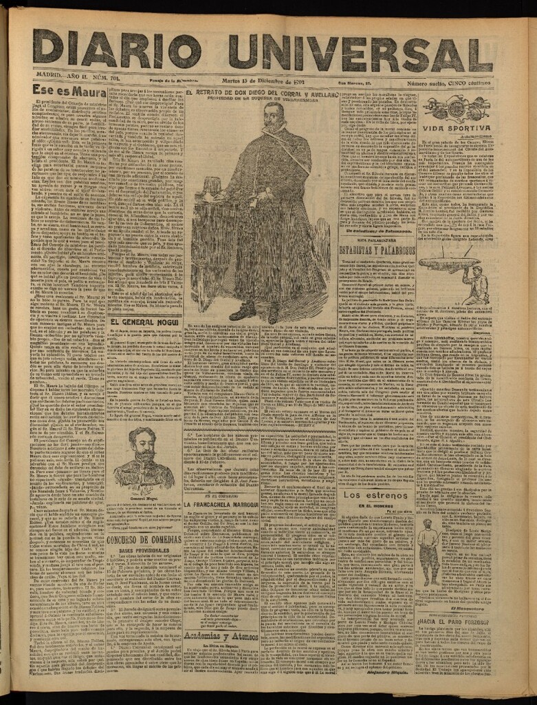 Miniatura de Diario Universal del 13 de diciembre de 1904, edición de tarde