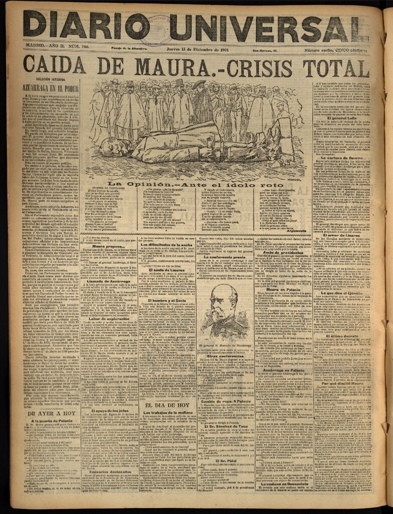 Miniatura de Diario Universal del 15 de diciembre de 1904, edición de noche
