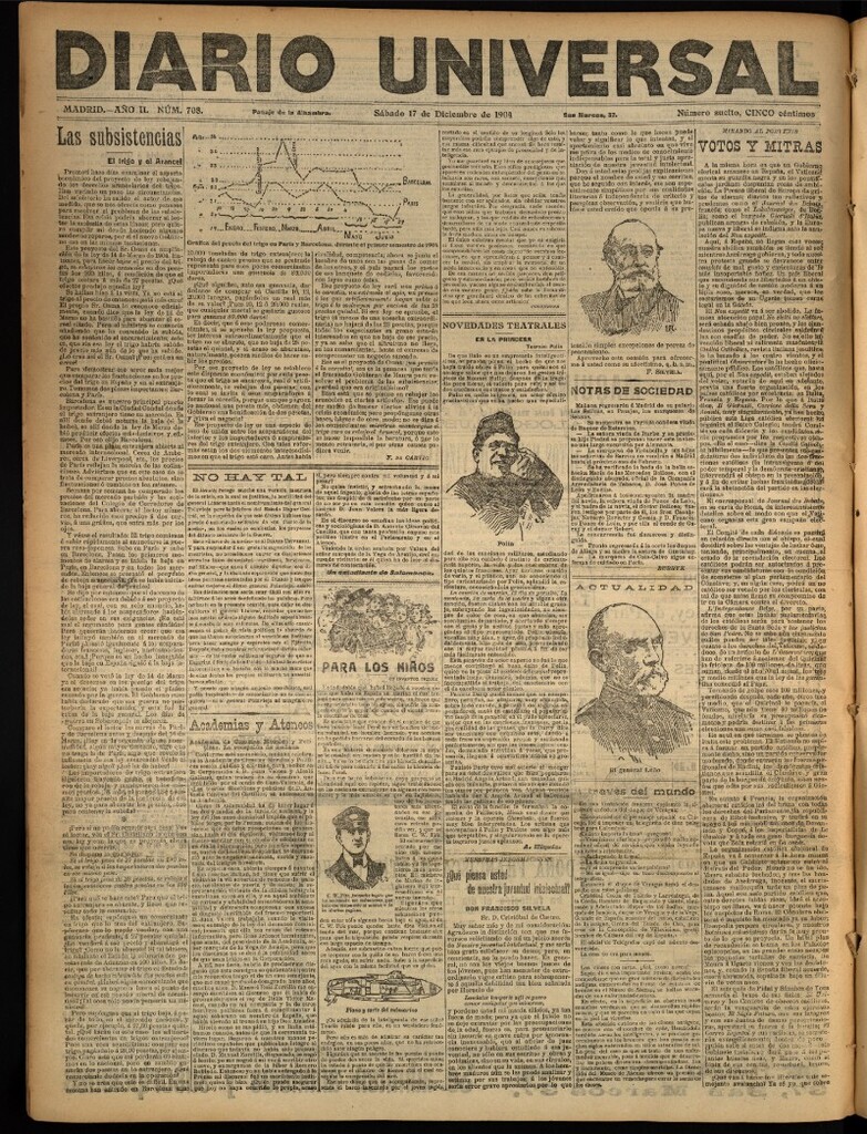 Miniatura de Diario Universal del 17 de diciembre de 1904, edición de noche