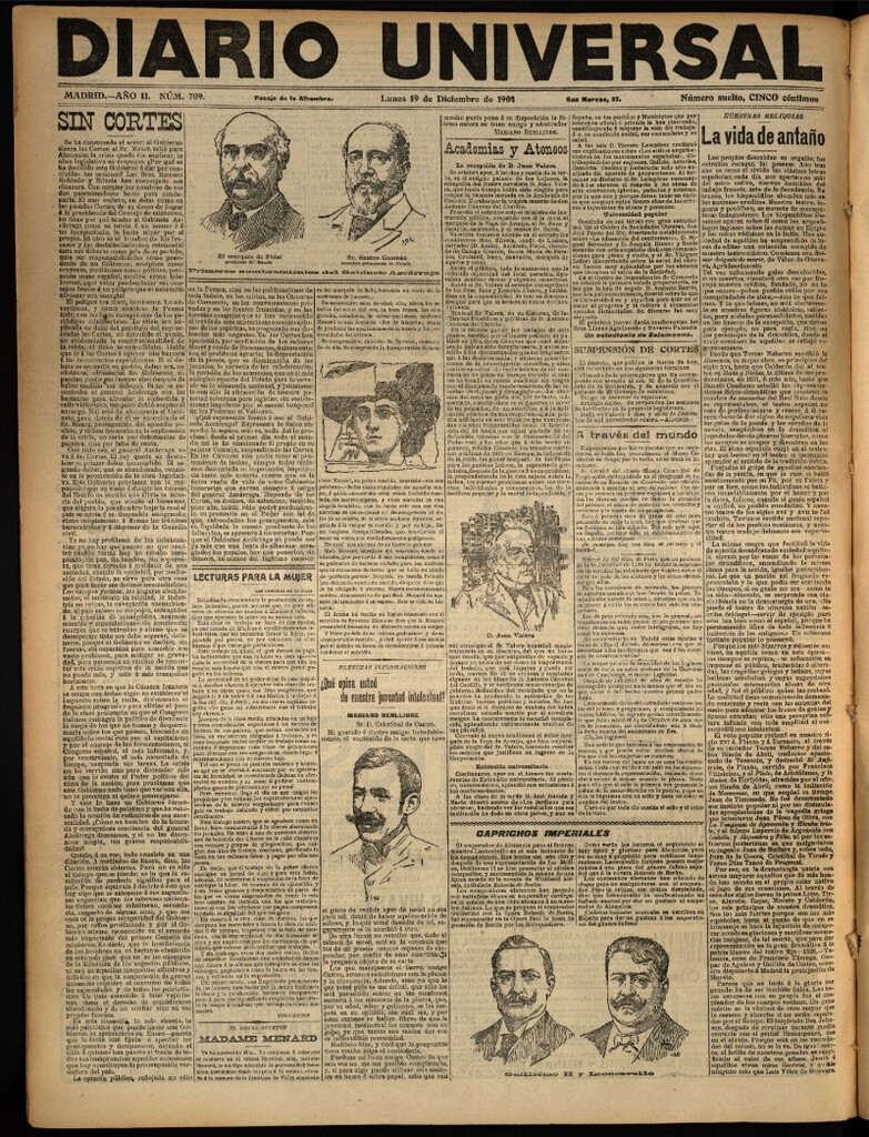 Miniatura de Diario Universal del 19 de diciembre de 1904, edición de noche