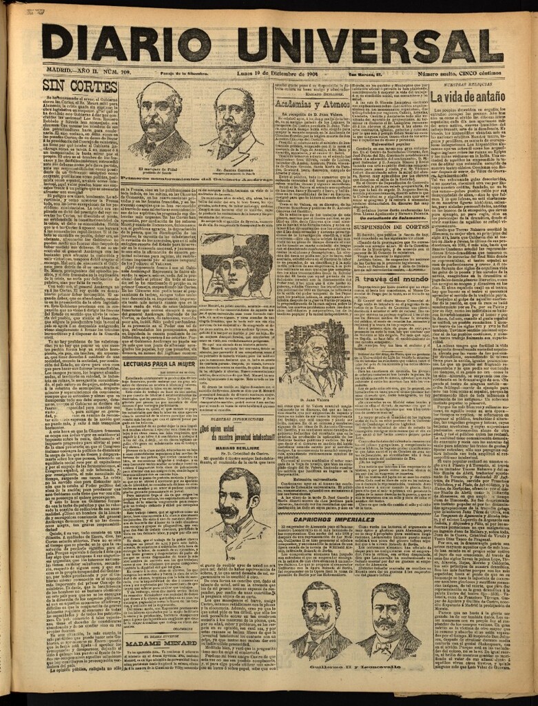 Miniatura de Diario Universal del 19 de diciembre de 1904, edición de tarde