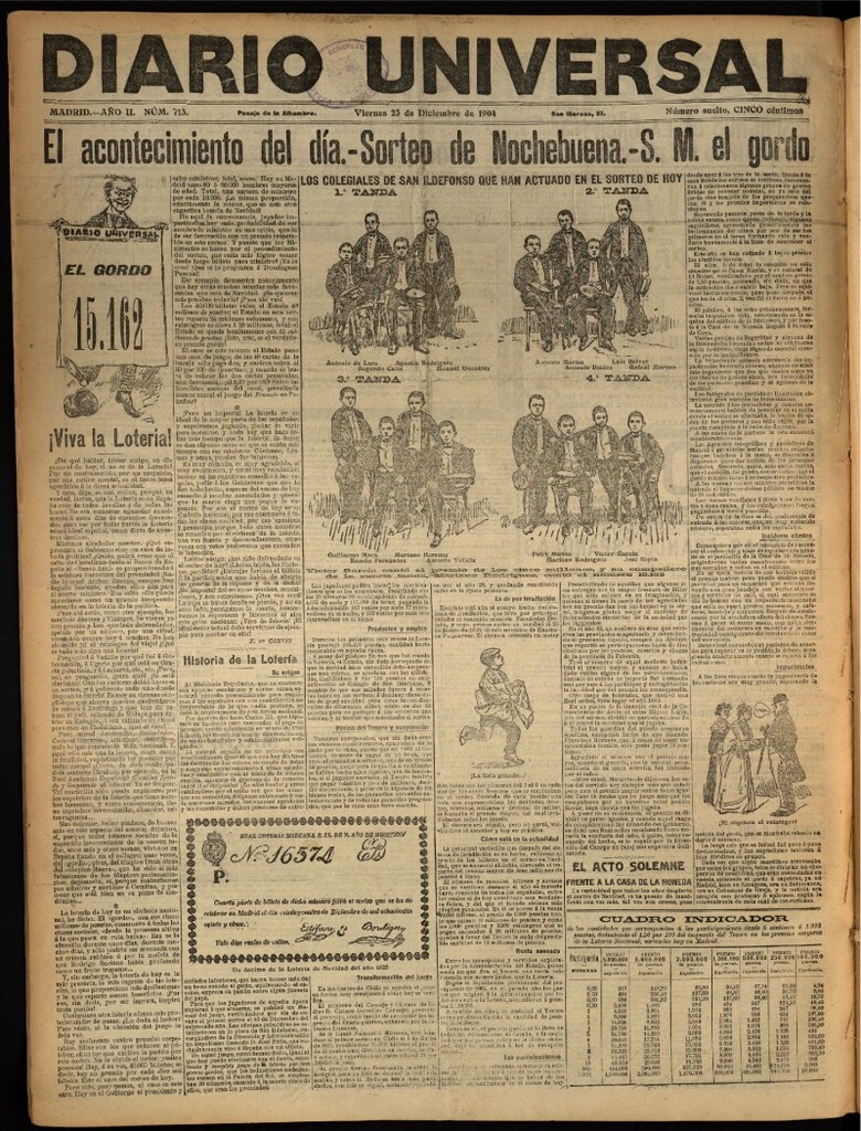 Miniatura de Diario Universal del 23 de diciembre de 1904, edición de noche