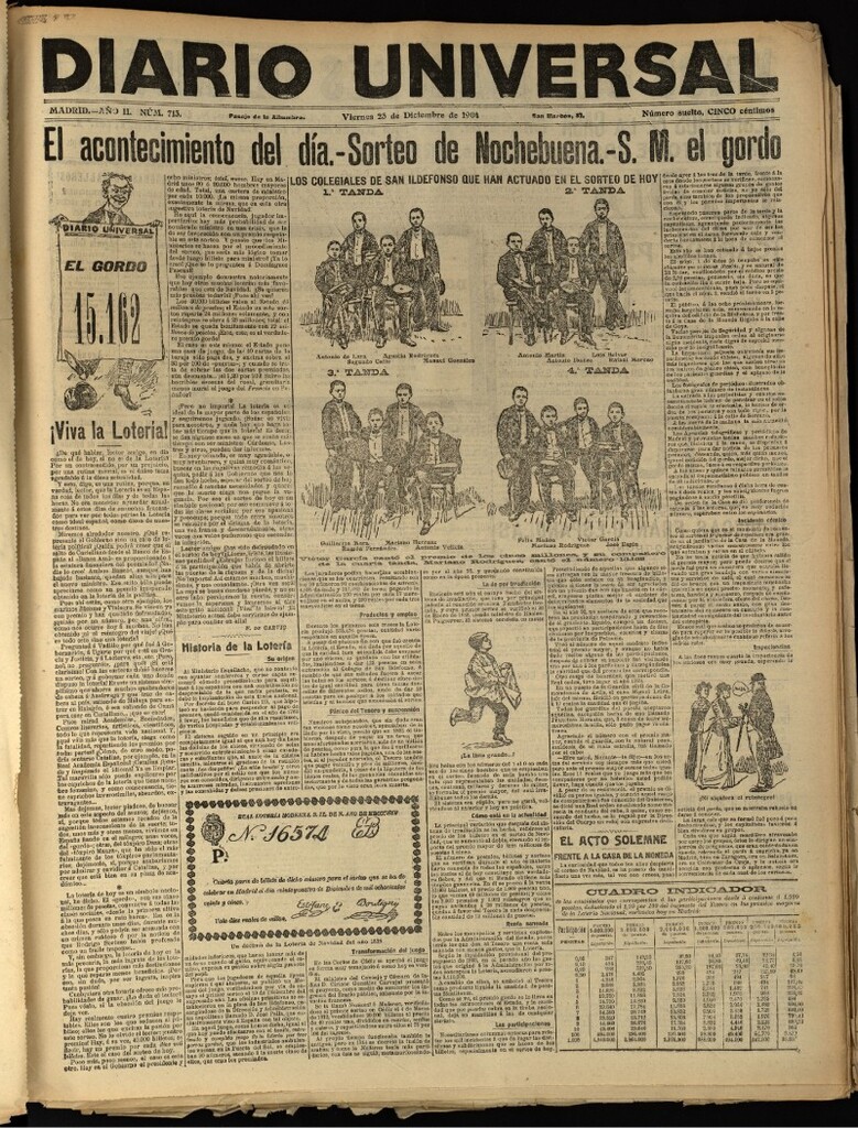 Miniatura de Diario Universal del 23 de diciembre de 1904, edición de tarde