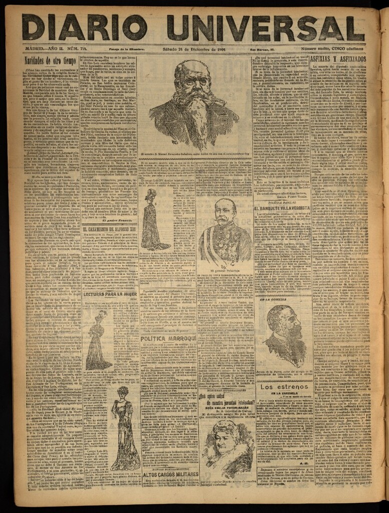 Miniatura de Diario Universal del 24 de diciembre de 1904, edición de noche