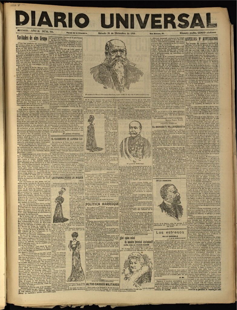 Miniatura de Diario Universal del 24 de diciembre de 1904, edición de tarde