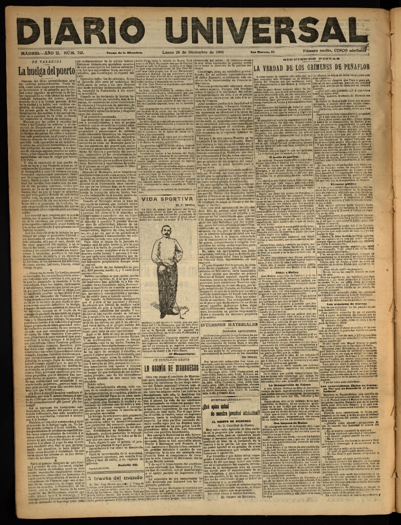 Miniatura de Diario Universal del 26 de diciembre de 1904, edición de noche
