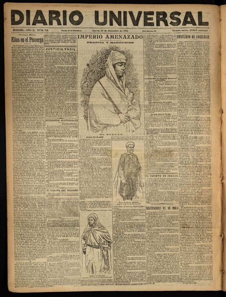 Miniatura de Diario Universal del 29 de diciembre de 1904, edición de noche