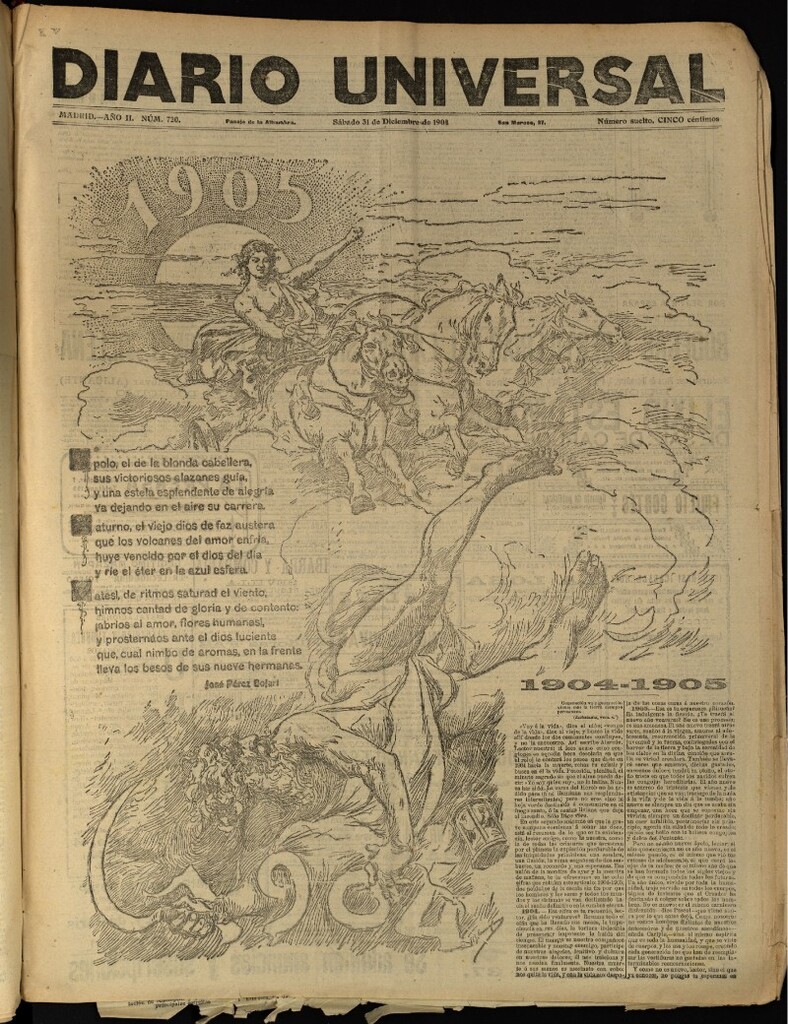 Miniatura de Diario Universal del 31 de diciembre de 1904, edición de tarde