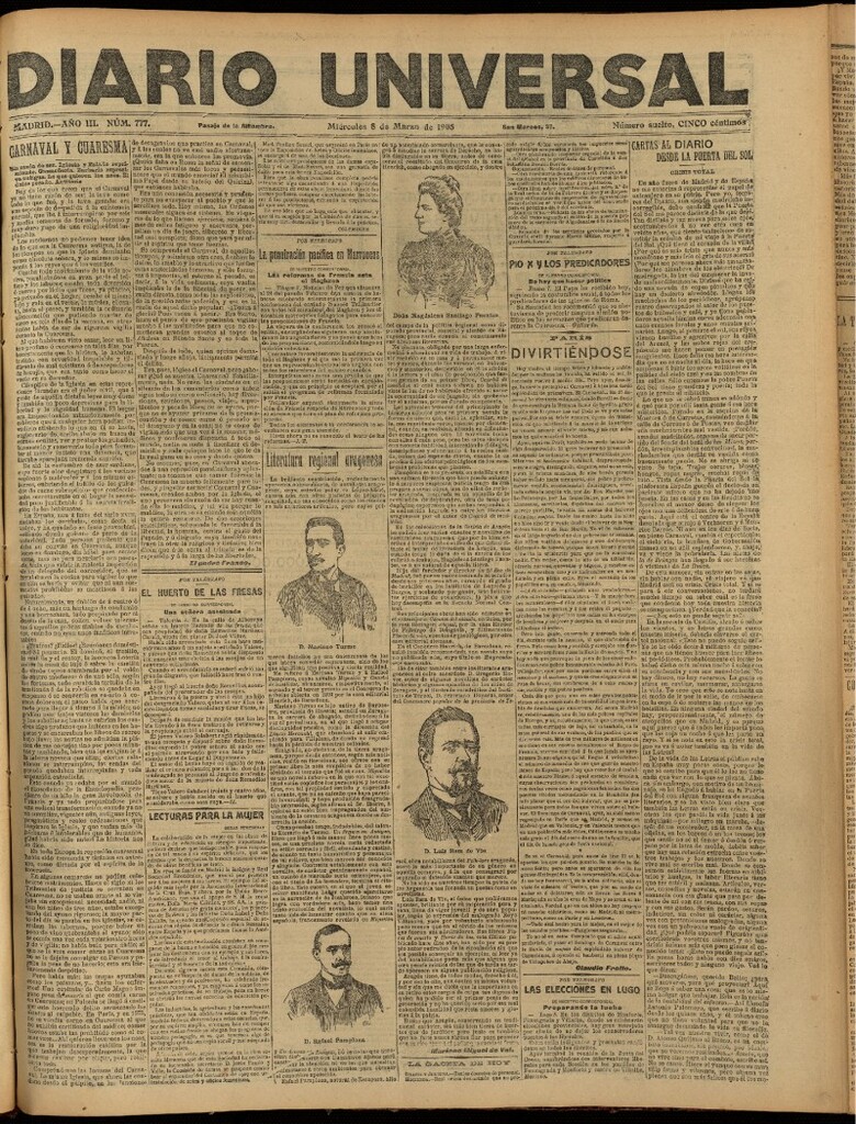 Miniatura de Diario Universal del 8 de marzo de 1905, edición de noche