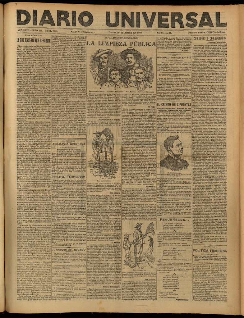 Miniatura de Diario Universal del 16 de marzo de 1905, edición de noche