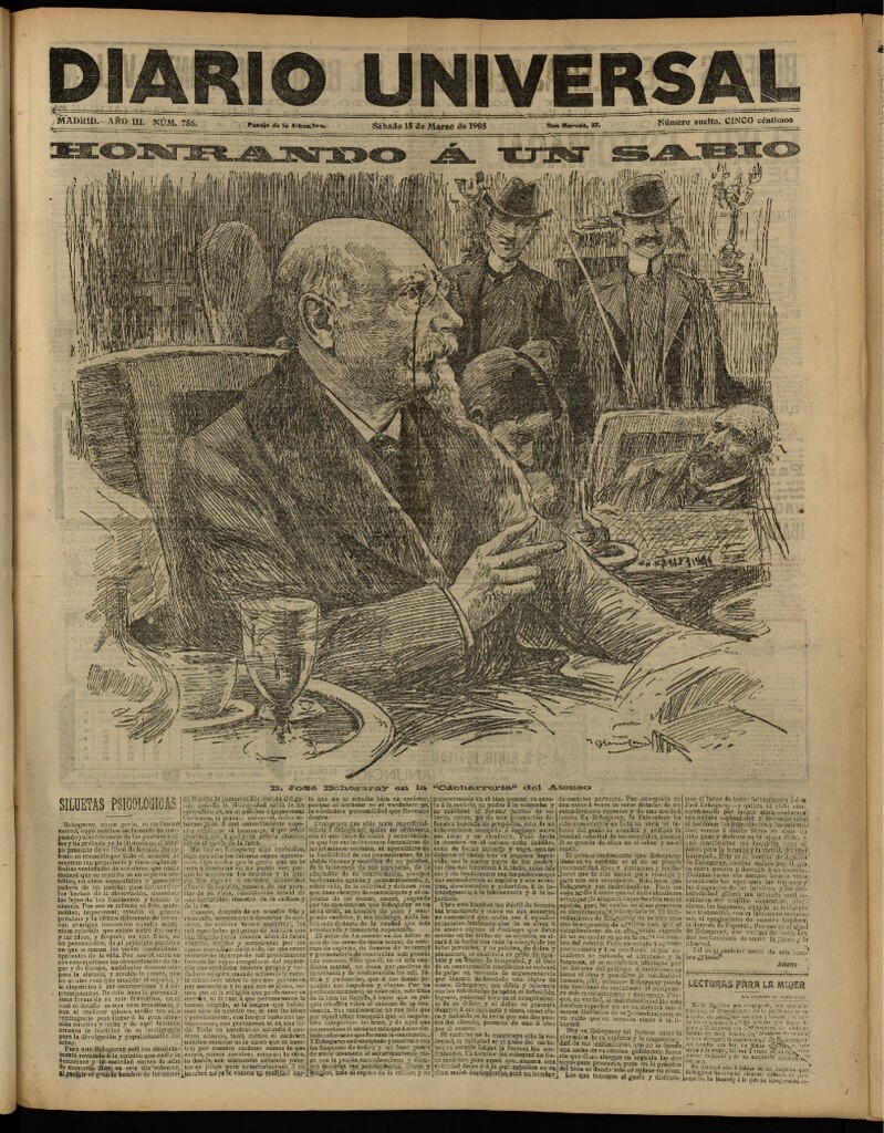 Miniatura de Diario Universal del 18 de marzo de 1905, edición de tarde
