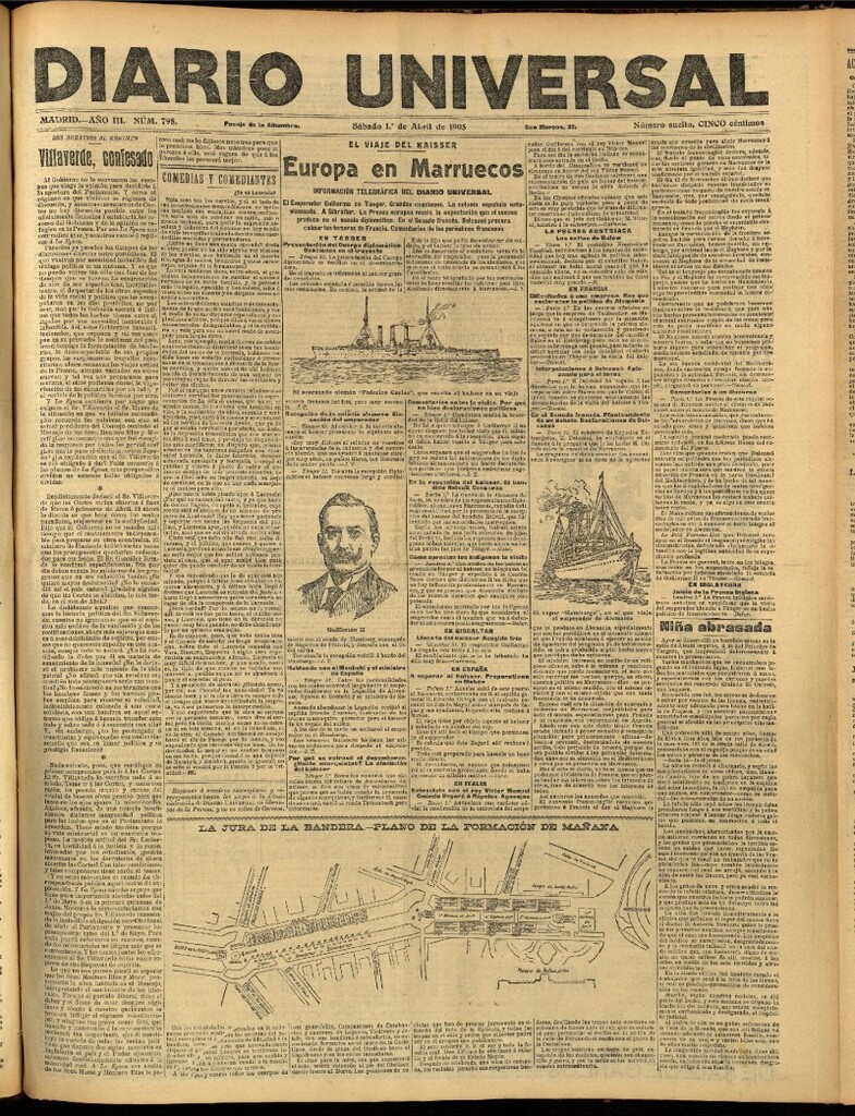 Miniatura de Diario Universal del 1 de abril de 1905, edición de noche
