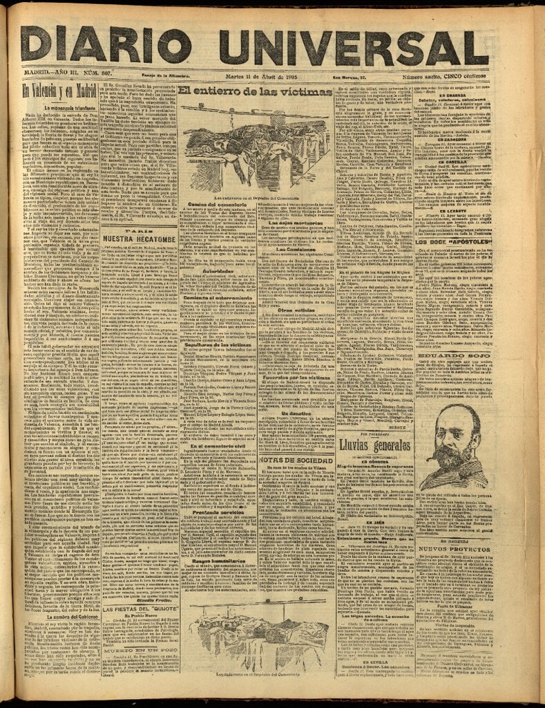 Miniatura de Diario Universal del 11 de abril de 1905, edición de noche