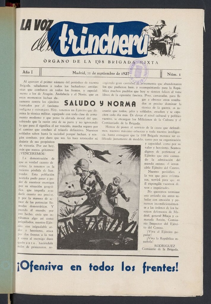 Miniatura de La voz de la trinchera: órgano de la 108 brigada mixta