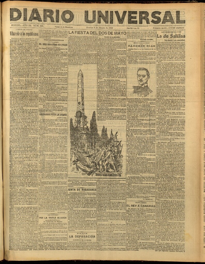 Miniatura de Diario Universal del 2 de mayo de 1905, edición de noche