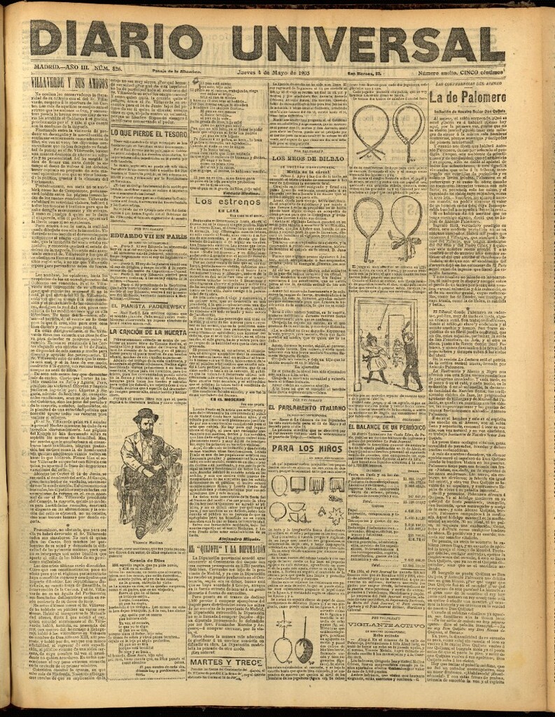 Miniatura de Diario Universal del 4 de mayo de 1905, edición de noche