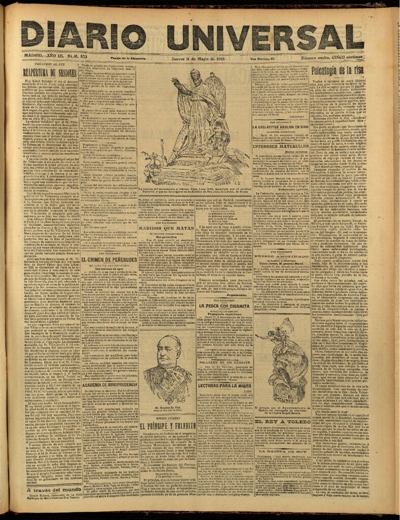 Miniatura de Diario Universal del 11 de mayo de 1905, edición de noche