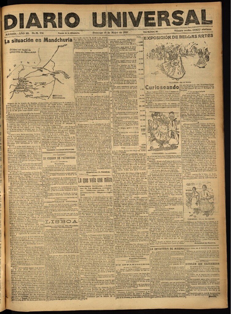 Miniatura de Diario Universal del 14 de mayo de 1905, edición de noche