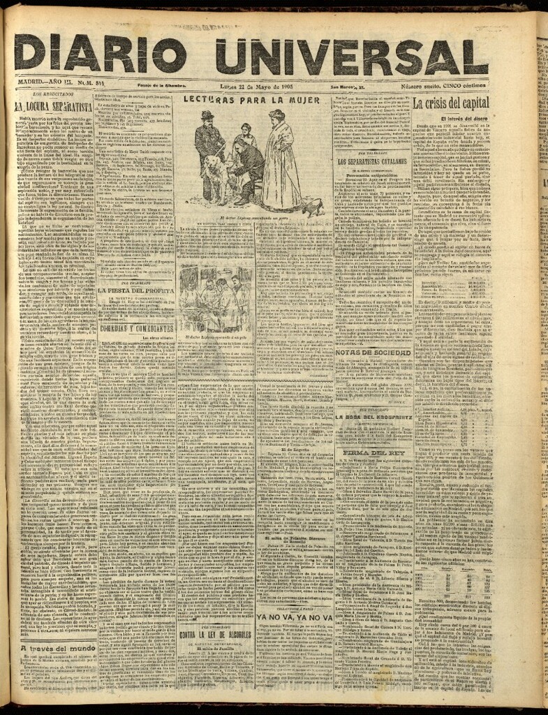Miniatura de Diario Universal del 22 de mayo de 1905, edición de noche
